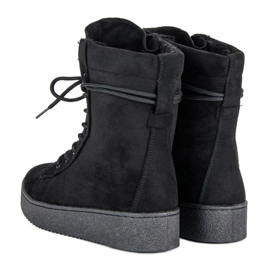 Bello Star Bottes de neige en daim le noir 4
