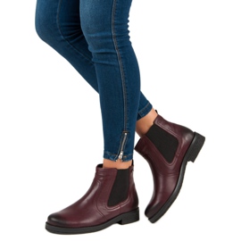 Bottines chelsea bordeaux VINCEZA rouge 2