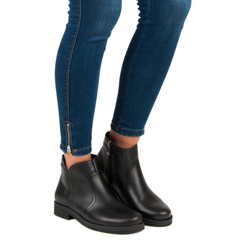 Bottes basses sur la fermeture éclair VINCEZA le noir 1 Bottes basses sur la fermeture éclair VINCEZA le noir 1