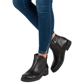 Bottes basses sur la fermeture éclair VINCEZA noir 2