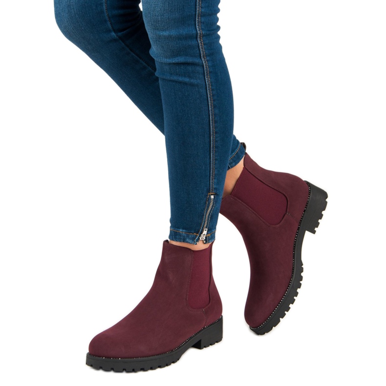 Seastar Bottes Jodhpur décontractées le noir rouge 2 Seastar Bottes Jodhpur décontractées le noir rouge 2