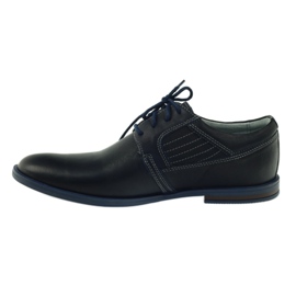 Riko Chaussures en cuir bleu marine masculin 819 2