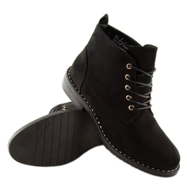 Chaussures à lacets noires T210 Noir 1
