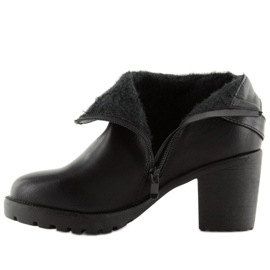 Bottines noires à talons S178 Noir 1