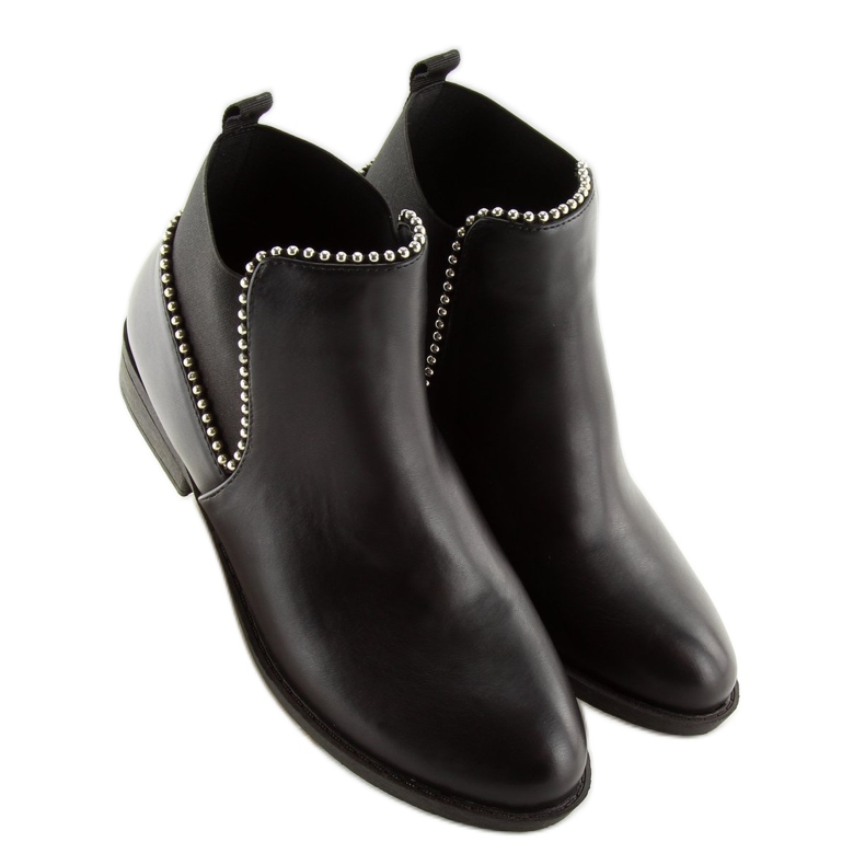 Bottines Chelsea noires pour femmes Q-28 Noir 1
