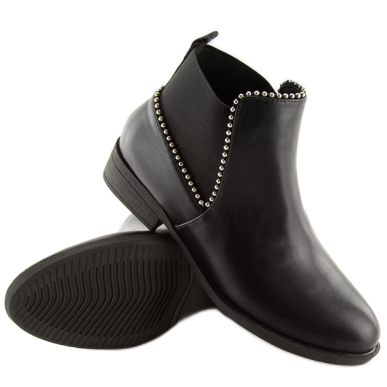 Bottines Chelsea noires pour femmes Q-28 Noir le noir 2
