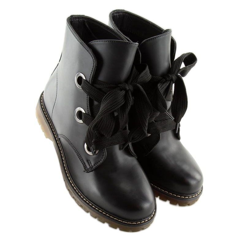 Bottines noires à lacets PF276 Noir 1