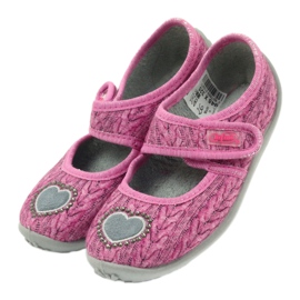 Befado chaussures pour enfants ballerines chaussons 945x325 gris rose 4