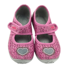 Befado chaussures pour enfants ballerines chaussons 945x325 gris rose 3