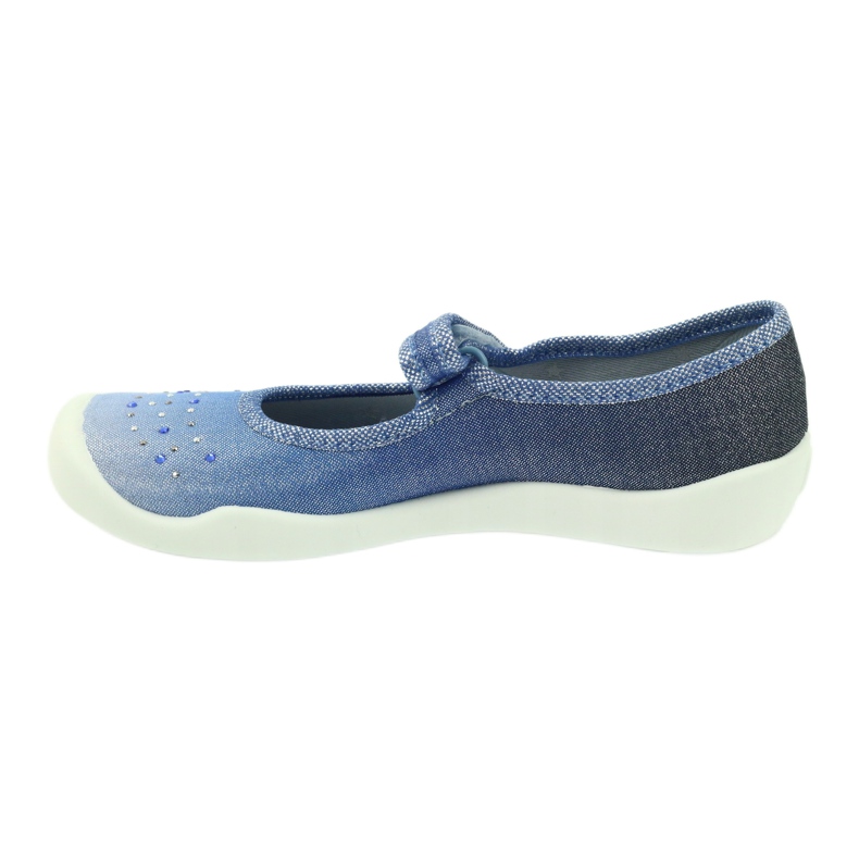 Chaussons filles paillettes Befado 114y316 bleu gris bleu marine 3