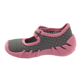 Chaussons lapin Befado 109p168 gris rose 2