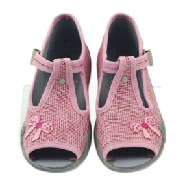 Chaussons nœuds Befado 213P104 rose 3