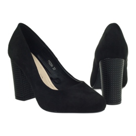 Sergio Leone Escarpins en daim noir 200 le noir 4