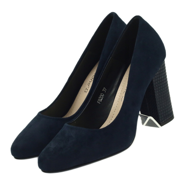 Sergio Leone Escarpins en daim bleu marine PB200 4