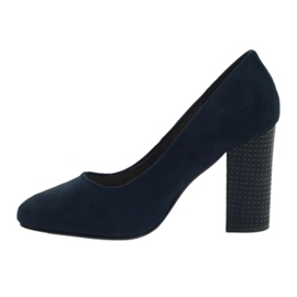 Sergio Leone Escarpins en daim bleu marine PB200 2