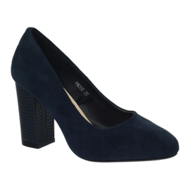 Sergio Leone Escarpins en daim bleu marine PB200 1