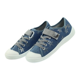 Befado chaussures pour enfants baskets pantoufles 251Q094 bleu gris 5