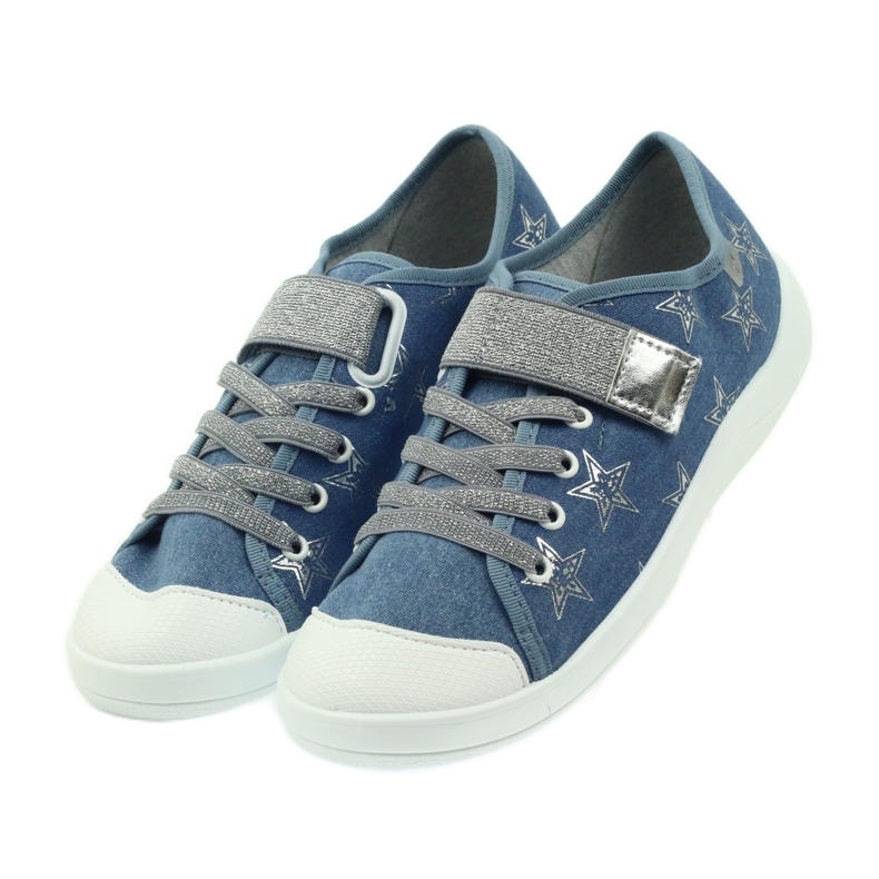 Befado chaussures pour enfants baskets pantoufles 251Q094 bleu gris 4