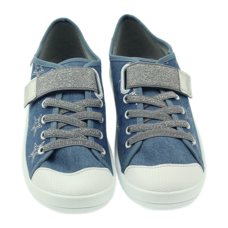 Befado chaussures pour enfants baskets pantoufles 251Q094 bleu gris 3