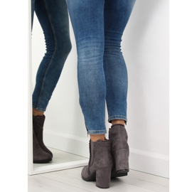 Bottines à talons à volant m269p Gris 1
