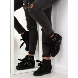 Bottes noires sur talon compensé caché 7-X8029A Noir le noir 2