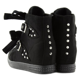 Bottes noires sur talon compensé caché 7-X8029A Noir le noir 3