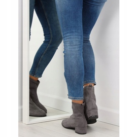 Gris Bottines à talons F184 Gris 1