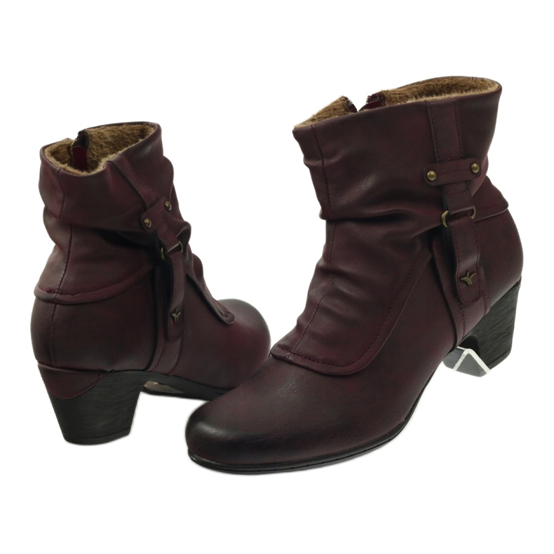 Bottines marron super confortables Aloeloe multicolore rouge 5