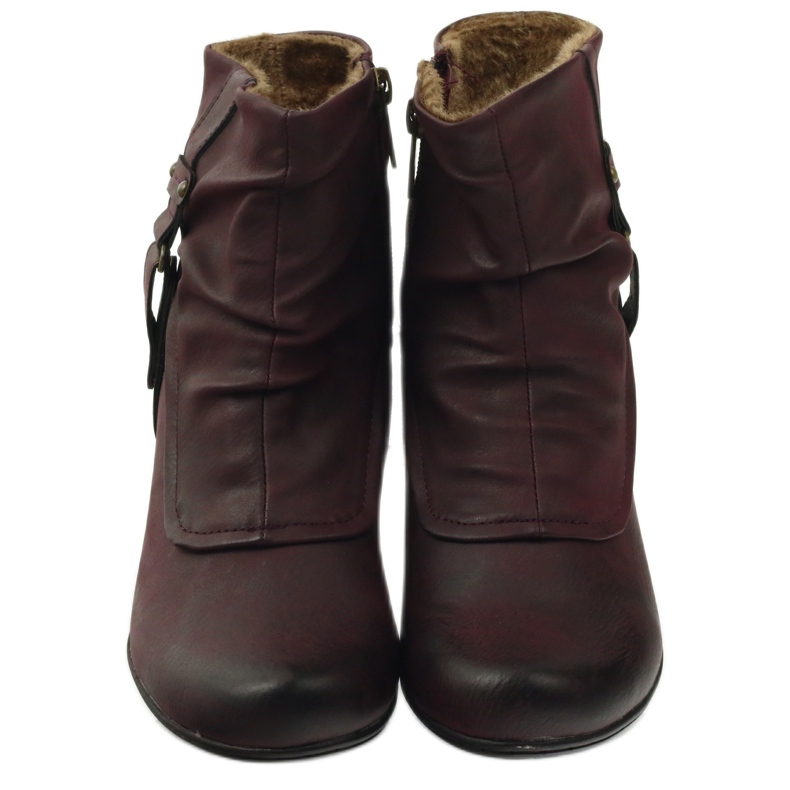 Bottines marron super confortables Aloeloe multicolore rouge 3