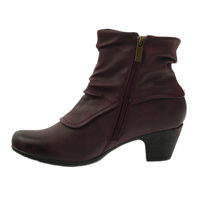 Bottines marron super confortables Aloeloe multicolore rouge 2