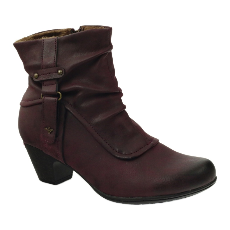 Bottines marron super confortables Aloeloe multicolore rouge 1