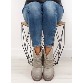 Gris Bottes grises pour femmes 640-PA Gris 1