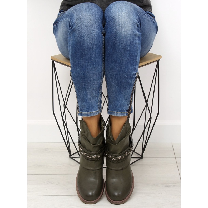 Bottes femme vertes 815-PA DK.GREEN 1