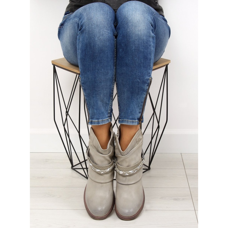 Gris Bottes femme grises 815-PA Gris 1 Gris Bottes femme grises 815-PA Gris 1