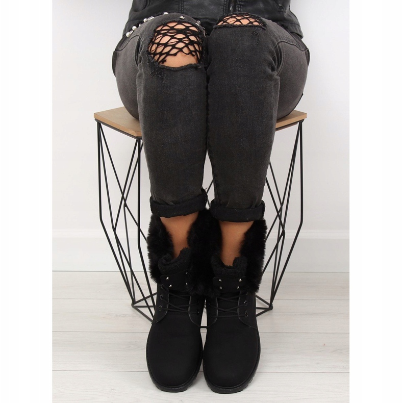 Bottes en bois isolées noires BL137P Noir le noir 2