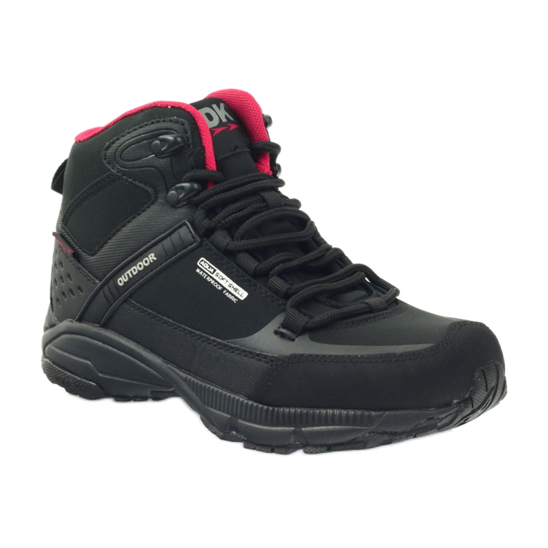 DK 1751 chaussures de randonnée softshell noires rouge 1