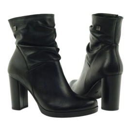 Boots sur poteau froissé Arka 7311 noir 4