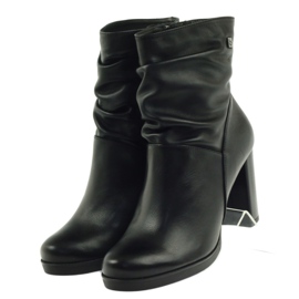 Boots sur poteau froissé Arka 7311 noir 3