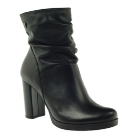 Boots sur poteau froissé Arka 7311 noir 1