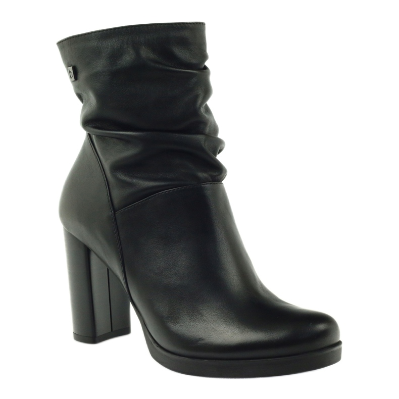 Boots sur poteau froissé Arka 7311 noir 1