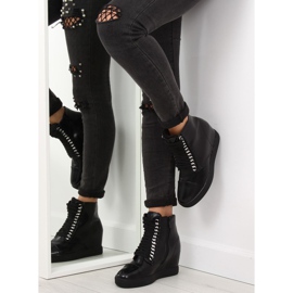 Bottes noires sur un talon compensé caché NC737 Noir le noir 4