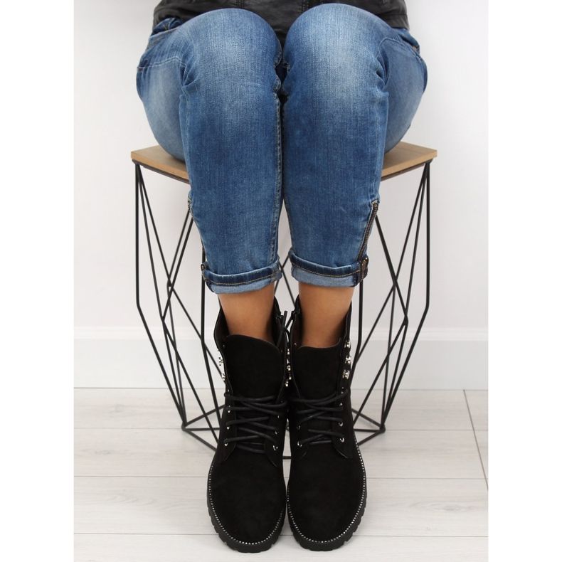 Travailleurs en daim noir NC698 Noir le noir 2