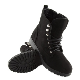 Travailleurs en daim noir NC698 Noir le noir 6