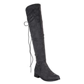 Bottes de mousquetaire grises 1 Bottes de mousquetaire grises 1