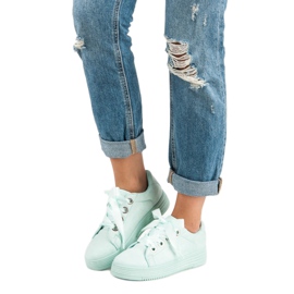 Baskets en daim menthe vert 1