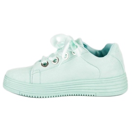 Baskets en daim menthe vert 4