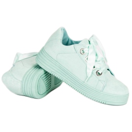 Baskets en daim menthe vert 5