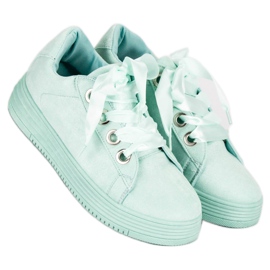 Baskets en daim menthe vert 6