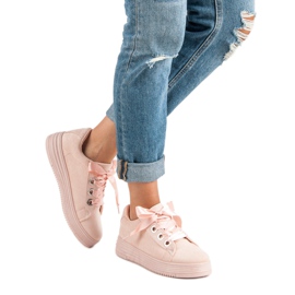 Baskets en daim rose 2