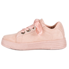 Baskets en daim rose 5